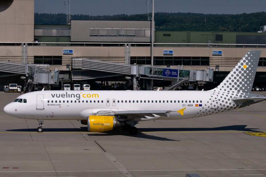 Vueling airplane at the airport