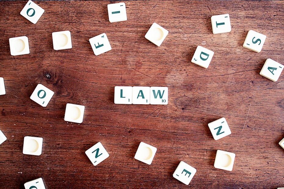 Law - Scrabble tiles